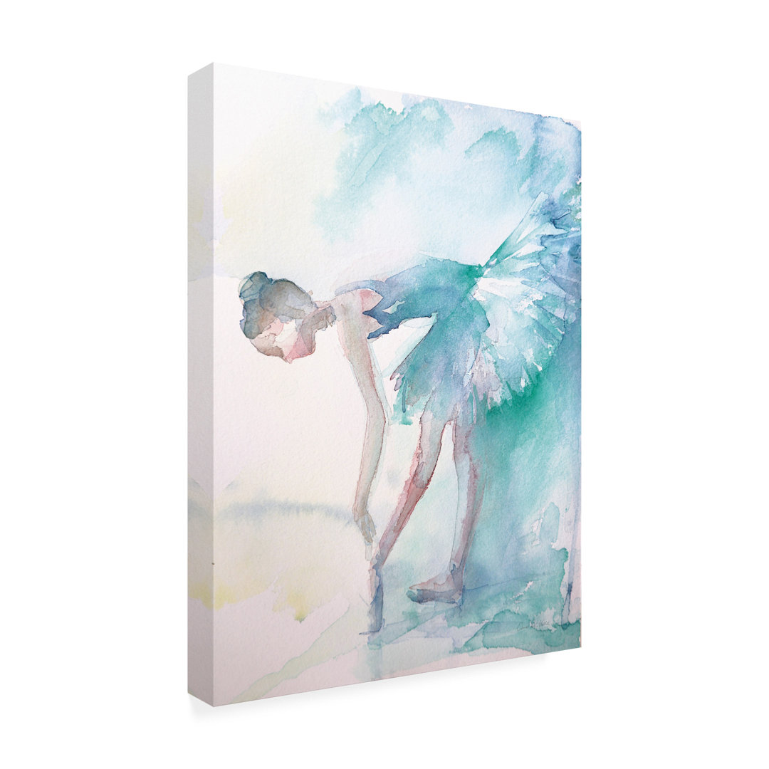 " Wrapped Canvas Wall Art - Aimee Del Valle 'Pointe Shoes' Wall Art For Living Room, Bedroom, Or Office Décor - 24x32 " by Aimee Del Valle Painting Print Red Barrel Studio®