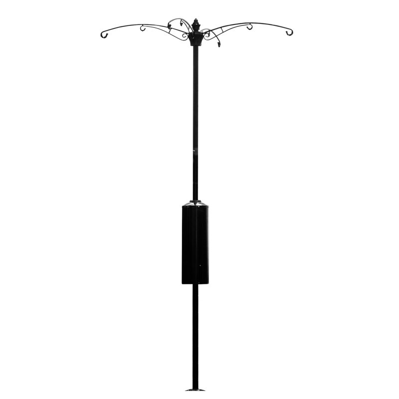 Brome Raccoon Buster Guardian Pole for Bird Feeders, 8ft, Black