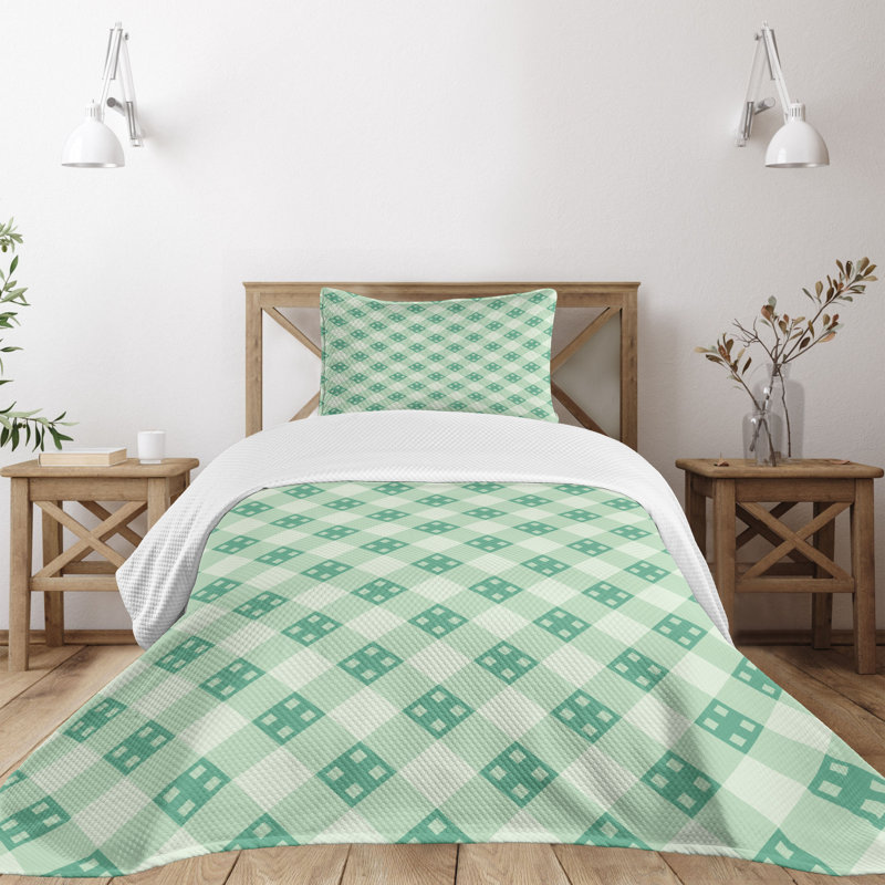 White Quilted Twin Bedspread Set for Kids