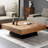 Square solid wood end table-106775980