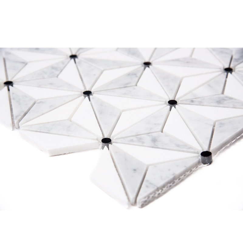 Santorini 1" x 3" Marble Novelty Mosaic Tile, Gray