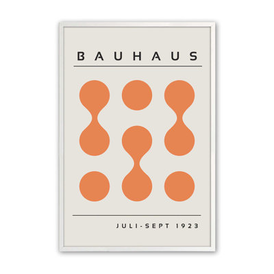 Orange Bauhaus, impression encadrée