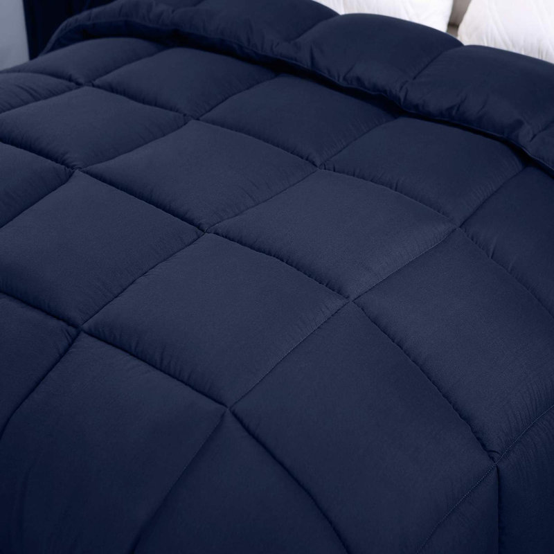 Comforters King Size, All Season Duvet Insert, Down Alternative Box Stitched Bed Comforter With Corner Tabs, Machine Washable