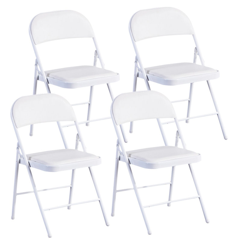 Ensemble de 4 chaises pliantes rembourrées en vinyle