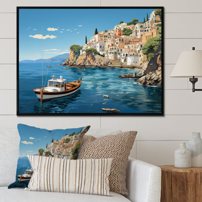 Capri, Italie, bleu, village méditerranéen III - paysage, Italie, décoration murale