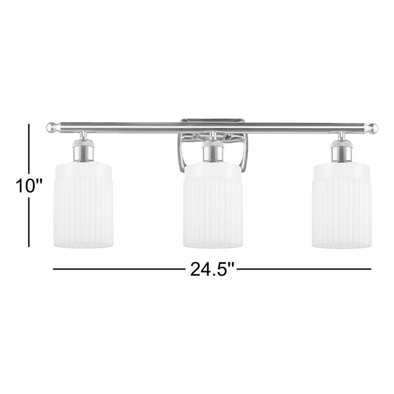 Éclairage pour meuble-lavabo à intensité variable 3 lumières Kamena, Blanc mat, Noir mat, Ampoule non incluse