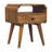22" Light Brown Solid Wood One Drawer Nightstand