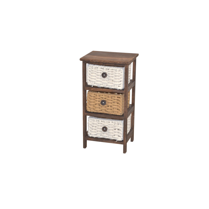 Shuman Solid Wood 3 -Drawer Rectangle Accent Chest, Brown