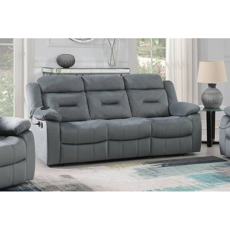 Canapé inclinable Connally, Gris foncé