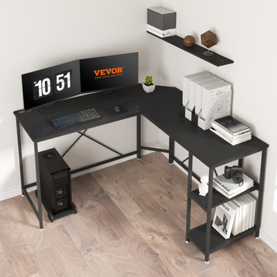 Kwapich L-Shaped Metal Base Computer Desk