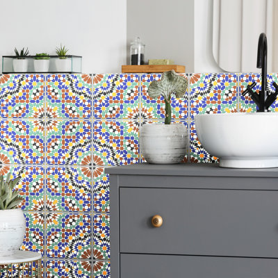 Sevillano Andalusia 8" x 8" Ceramic Patterned Field Wall Tile