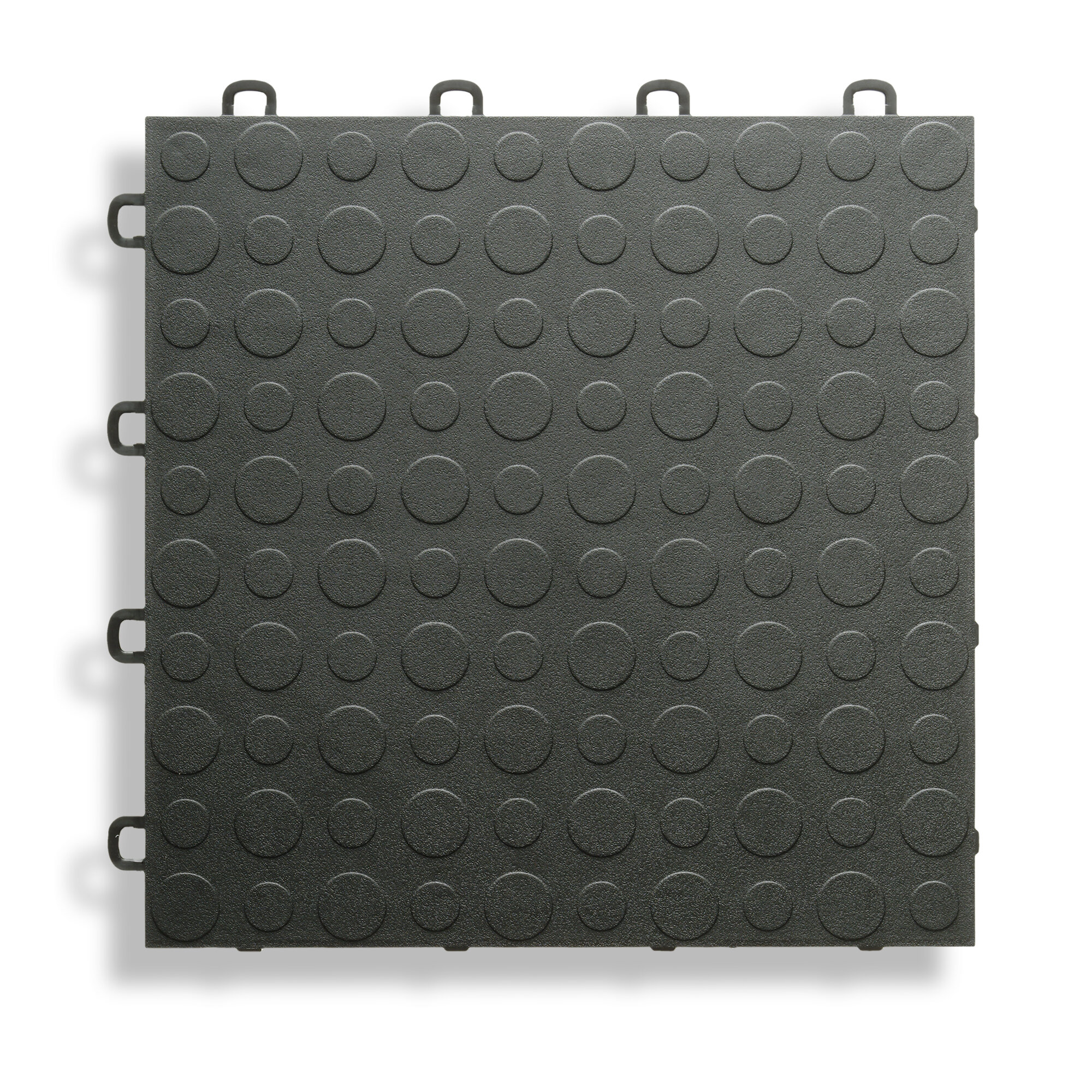 BlockTile 12'' W x 12'' L Garage Flooring Tiles in Black