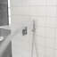 Pomme de douche double - Système de douche carré mural de 12 pouces avec valve brute, chrome