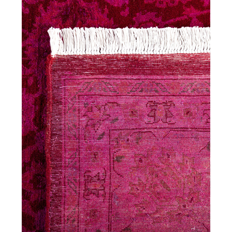 Tapis unique en laine 6 pi 1 po x 14 pi 1 po Huckstep