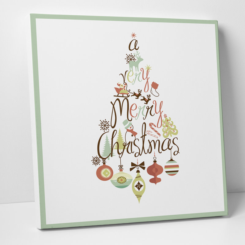 « christmas tree word play », reproduction de photo sur toile tendue, H 32 po x l 32 po x P 1,5 po, Toile tendue