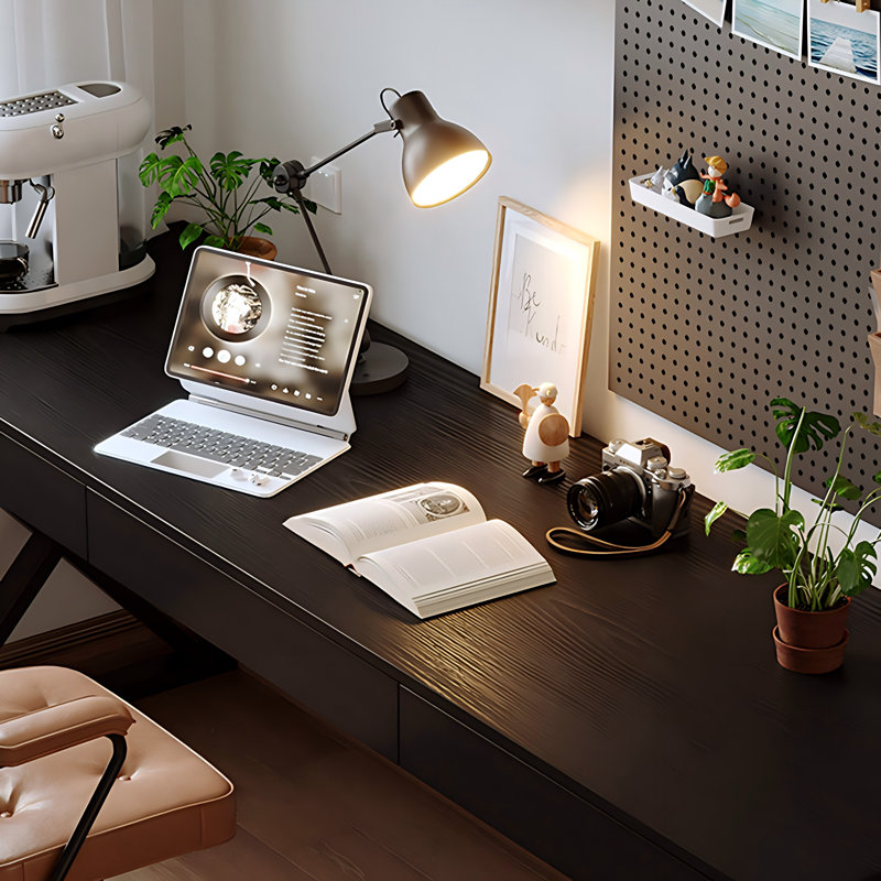 Bureau en bois massif 62,99 "Minimalist, H 29,53 po x l 62,99 po x P 23,62 po 