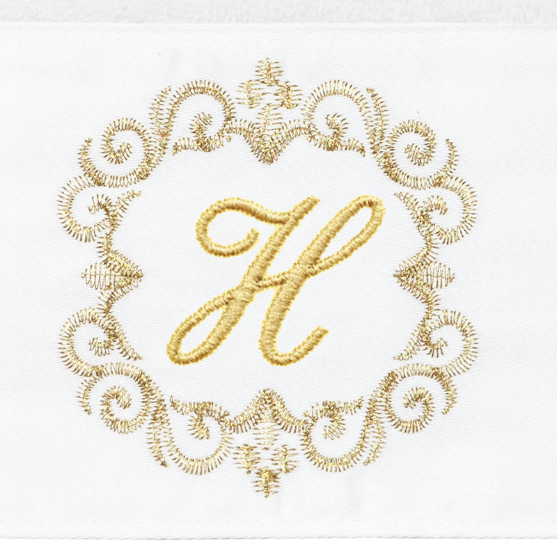 Winston Porter 100% Turkish Cotton MONICA 2PC Embellished Hand Towel Set, H