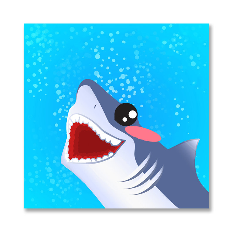 Baby Shark " Baby Shark ", 55" H x 55" W x 1.5" D, Acrylic