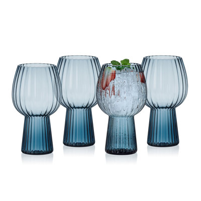 Verres à bière Mikasa Phoebe Optic Goblet, ensemble de 4, 19 onces