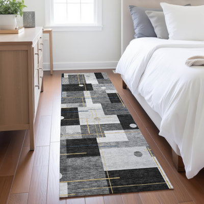 Machine Washable Indoor/Outdoor Chantille ACN2716 Geometric Rug