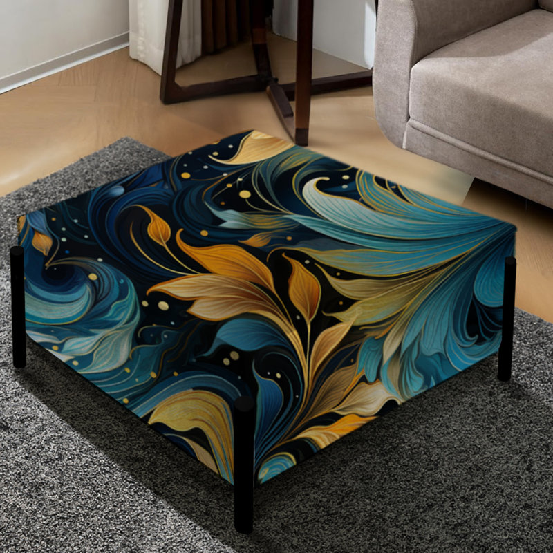 Mystic Flair - Motif cachemire - Grand repose-pieds carré à motif cachemire