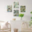 Encadré de peinture de jardin, plante de forêt, ensemble de 4 impressions murales géométriques abstraites encadrées sur papier, impression de 4 pièces-93012501-93012504