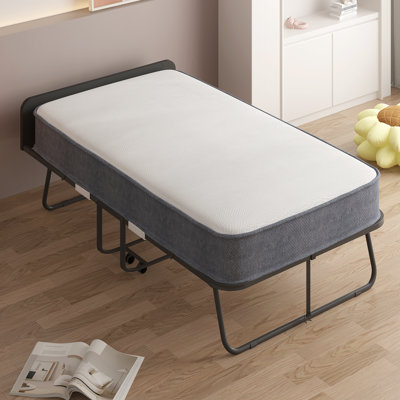 Ebern Designs Folding Bed With Mattress For Adults, 75 ''l X 38''w Rollaway Bed With 5'' Memory Foam Mattress, Portable Foldable Bed With Dustproof Ba -  2AF5ADC23E5C4760A1163CD16A250340