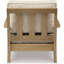 Chaise longue rembourrée en bois, beige