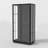 16 Pairs Shoe Storage Cabinet With LED Lights,Glass Door & Shelves