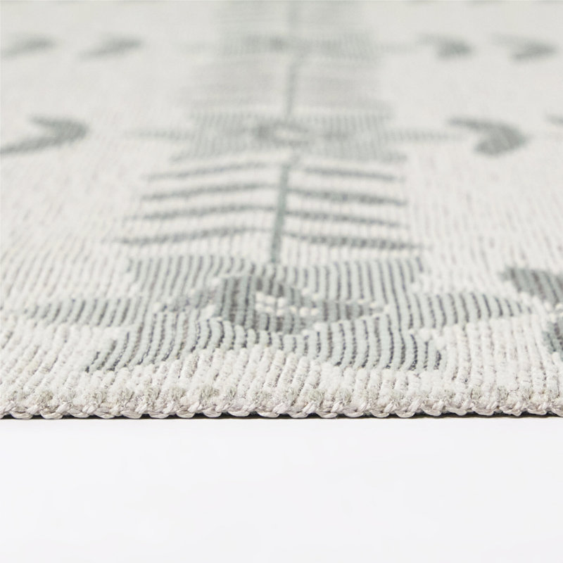 Tapis intérieur / extérieur à motif floral bleu Margolles, 7'10" x 10'
