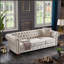 Canapé Chesterfield en tissu beige (beige)-265285565