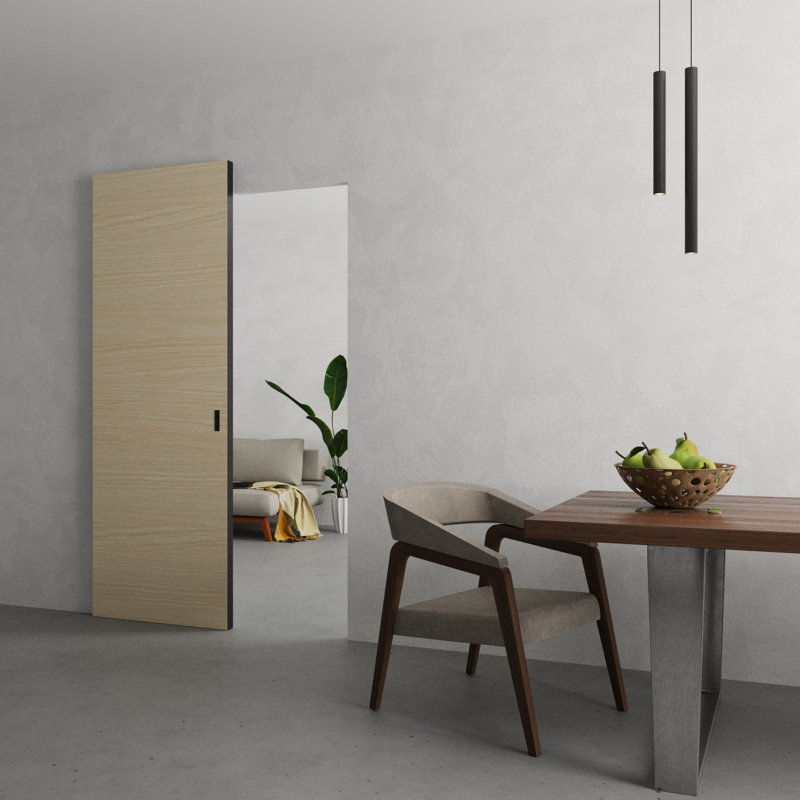 Grange cachée avec bords noirs | Planum 0010, Chêne clair, 36 po x 84 po