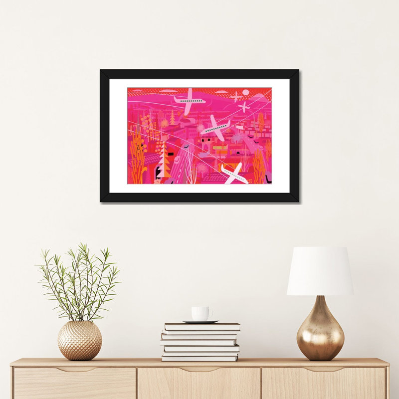 « fire on los angeles », impression sur toile, H 16 po x l 24 po x P 1 po, Papier beaux-arts encadré noir, Blanc