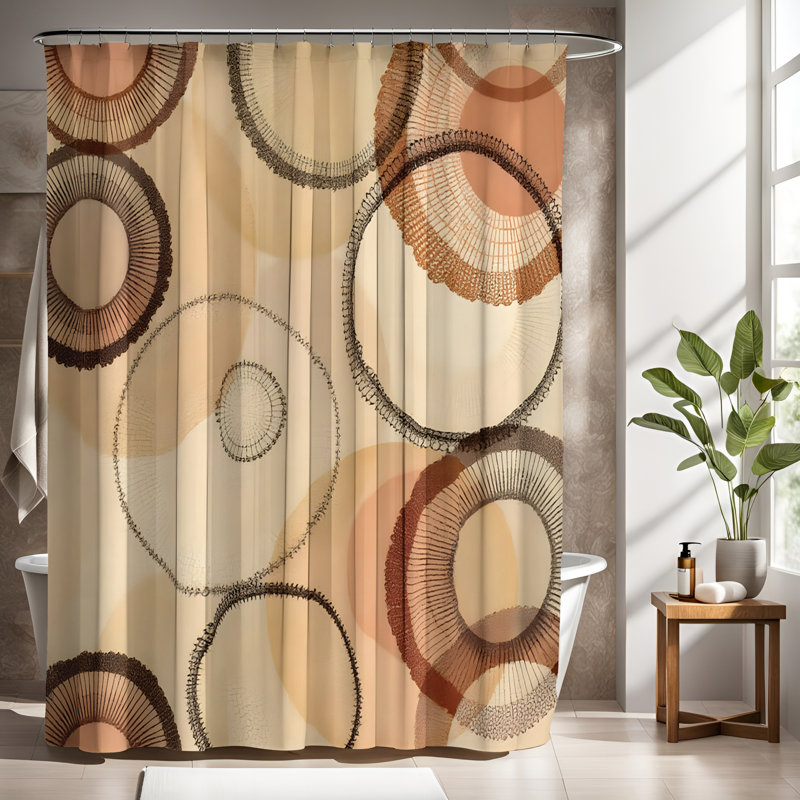 Rideau de douche avec tapis de bain, H 93 po x l 70 po