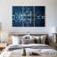 Chicago Night Lights, reproduction d'art sur toile-331400876