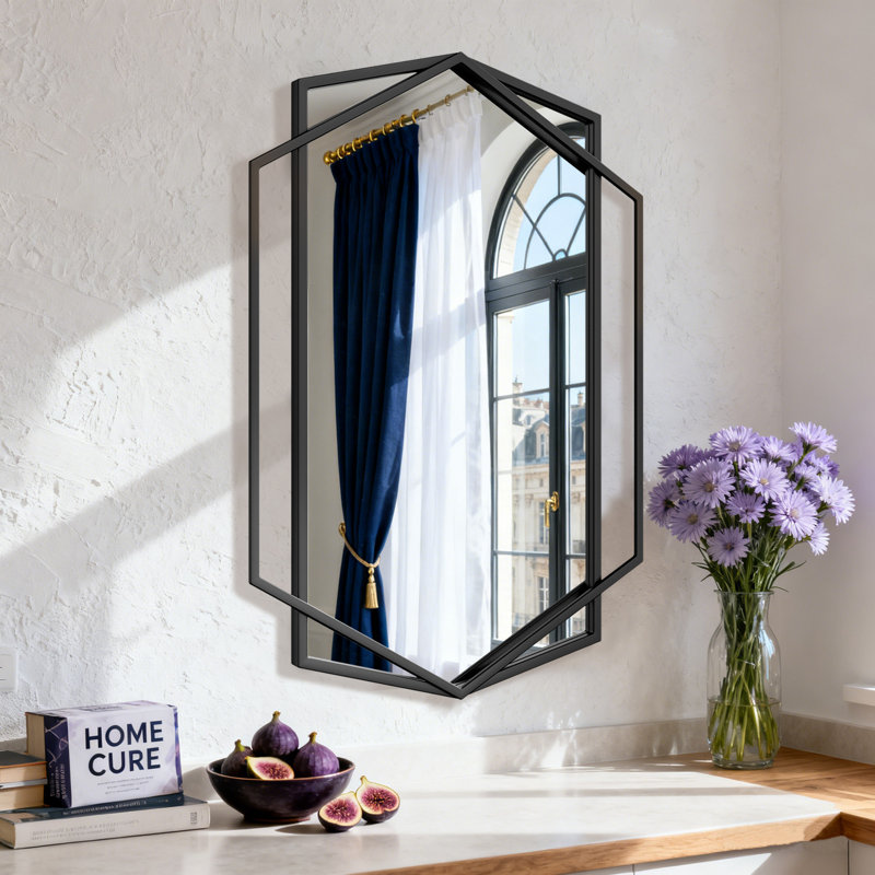 Miroir mural Hexagon, 32 po x 23 po