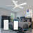 Modern Smart Ceiling Fan with LED Lights, 5 Blade Ceiling Fan with Remote Control, Bedroom Ceiling Fan & Living Room Fan-582565212-537862177