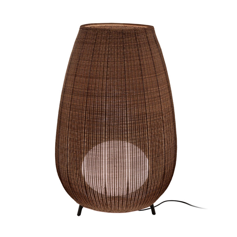 Amphora Novelty Floor Lamp, Rattan Brown, 53.94", Yes