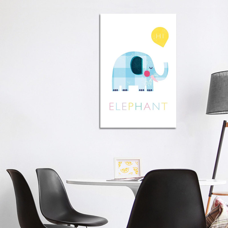 Elephant by PaperPaintPixels - Wrapped Canvas Painting, 101.6 cm H x 66.04 cm W x 3.175 cm D