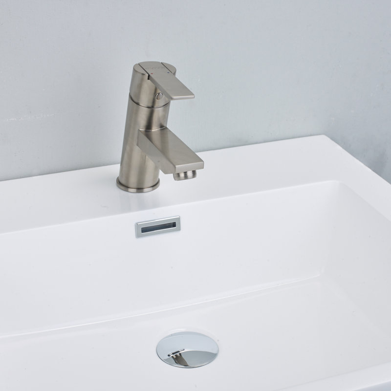 Midtown® Single-Hole Bathroom Faucet with Drain Assembly, Brushed Nickel