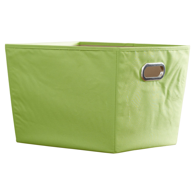 Honey Can Do Fabric Decorative Bin, Green, 11" H x 13" W x 15.75" D