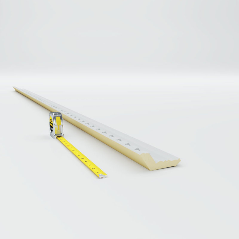 Primed White Polyurethane Crown Moulding, 94.5" Length