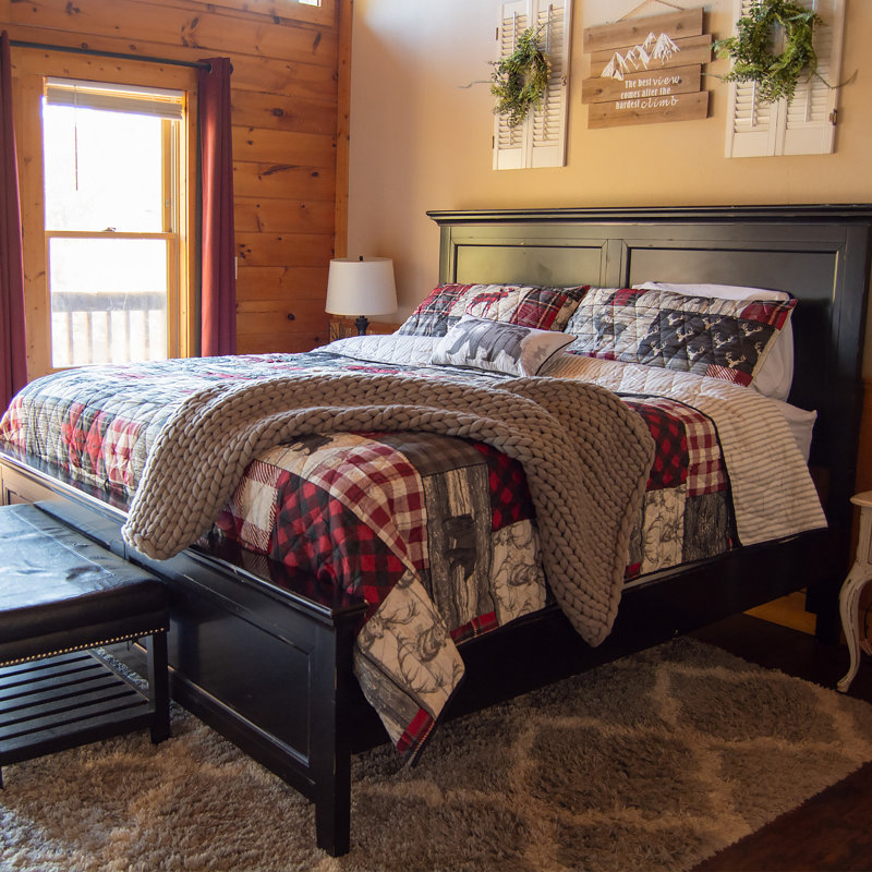 Timber Timber Reversible Quilt Set, Twin Quilt + 1 Standard Sham