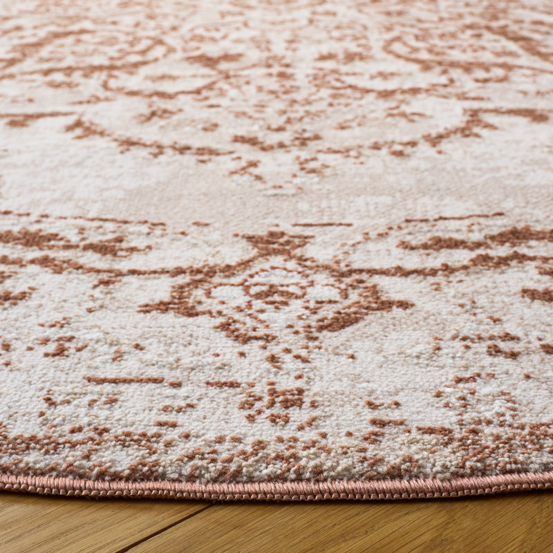 Chamber Power Loom Performance Oriental Indoor Rug, 6'-7" x 6'-7" Round