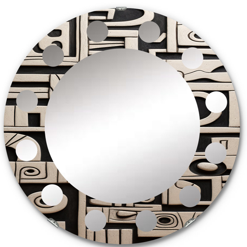 Ballad - Miroir mural moderne rond, 24 po x 24 po