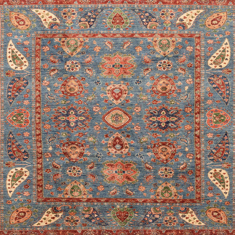 Abstract Indoor Rug, Square 6'
