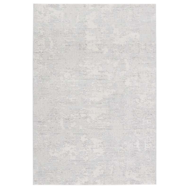Tapis abstrait gris clair, Rectangle 8 pi 10 po x 11 pi 9 po