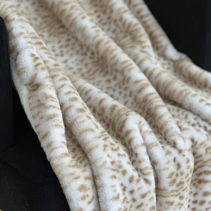 Couverture en fausse fourrure Savannah Cat, L 48 po x L 60 po