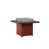 Hammered Top Stainless with Red Base