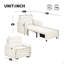 Fauteuil-lit 3 en 1, méridienne extra longue 80 po avec chargement USB, poches de rangement et boîte-1499095712